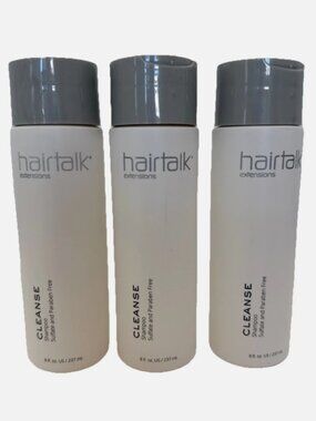 Lot of 3 HAIRTALK SHAMPOO Cleanse For Hair Extensions Sulfate and Paraben Free